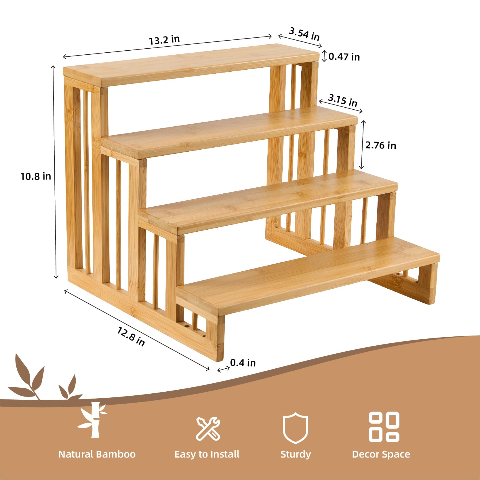 Soporte elevador de bambú, perfume y colonia para hombre