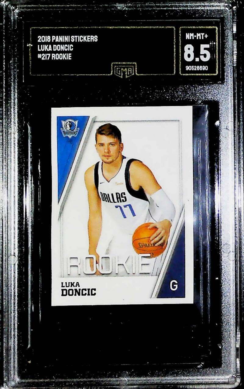 2018-19 Panini Stickers #217 Luka Doncic RC Rookie Dallas Mavericks Graded NM-MT+ GMA 8.5 Official NBA Basketball Trading Card by Panini America (Serial Numbers May Vary)
