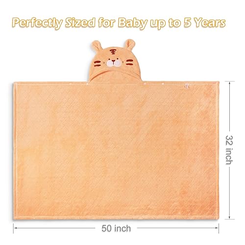 Miniatura 2 de Toallas de baño con capucha para niños de 0 a 5 años, paquete de 2 toallas de baño absorbentes con capucha para niños, toallas de baño gruesas con