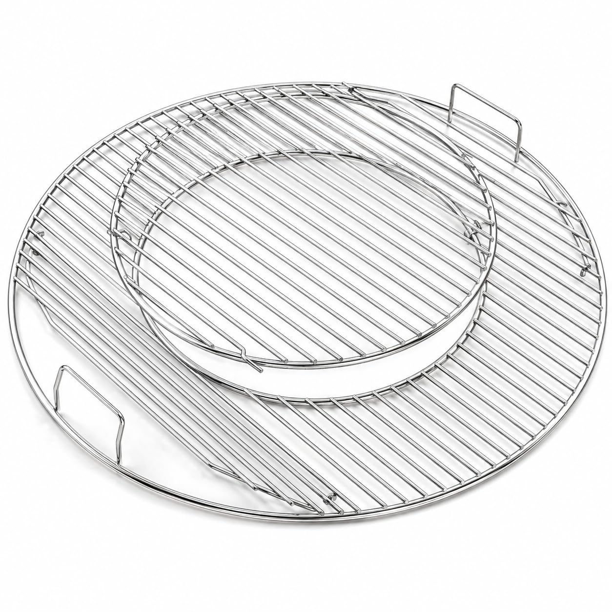 Uniflasy 54.5cm 8835 Hinged Cooking Grate for 57cm Weber Charcoal Grills Gourmet BBQ System Cooking Grate for Weber Kettle Grill, One-Touch Bar-B-Kettle Master-Touch, Charcoal Grill Accessories