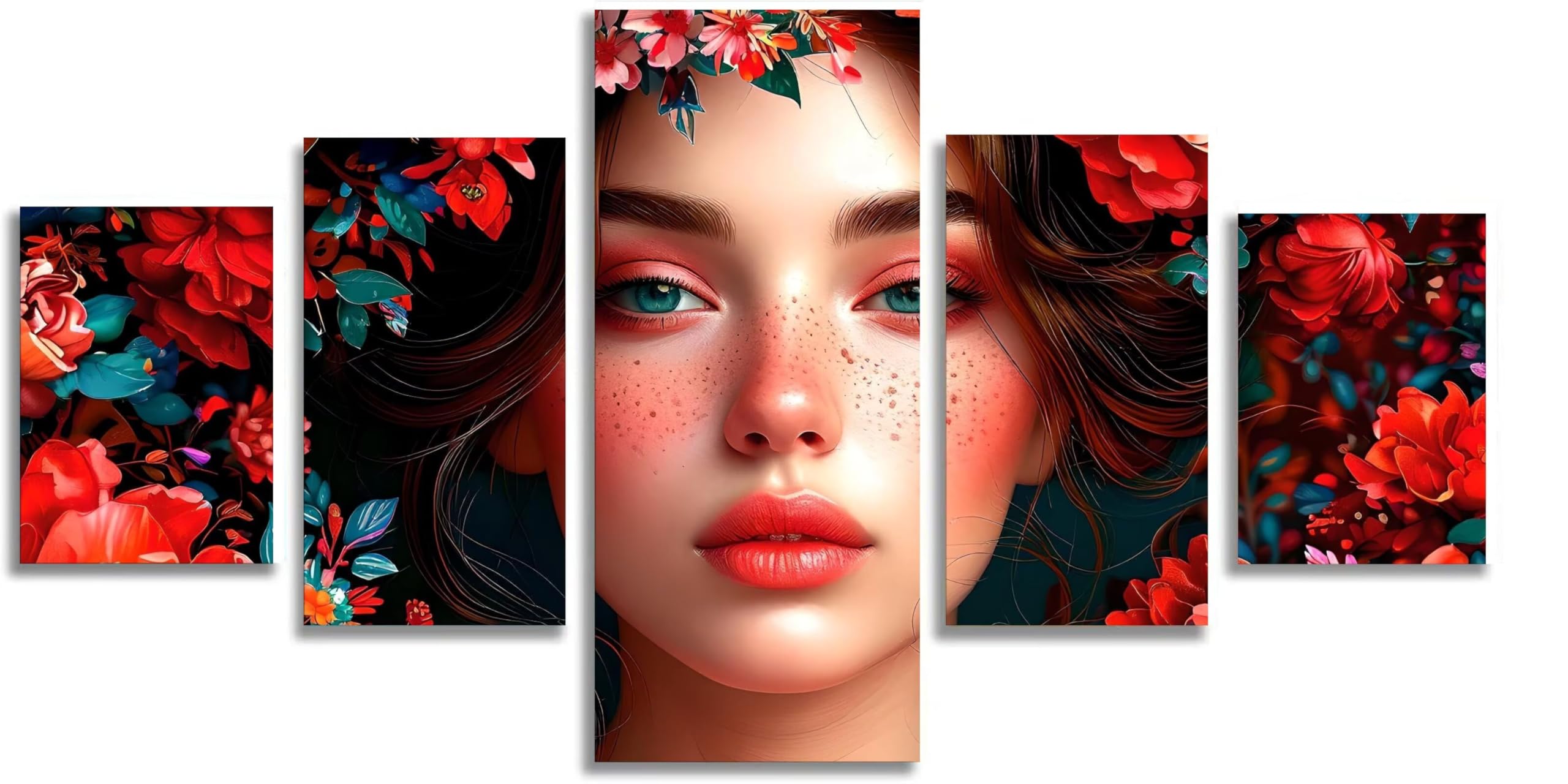 Broderie diamant kit complet de fleurs 5D Mefooge grand format pour salon - 8