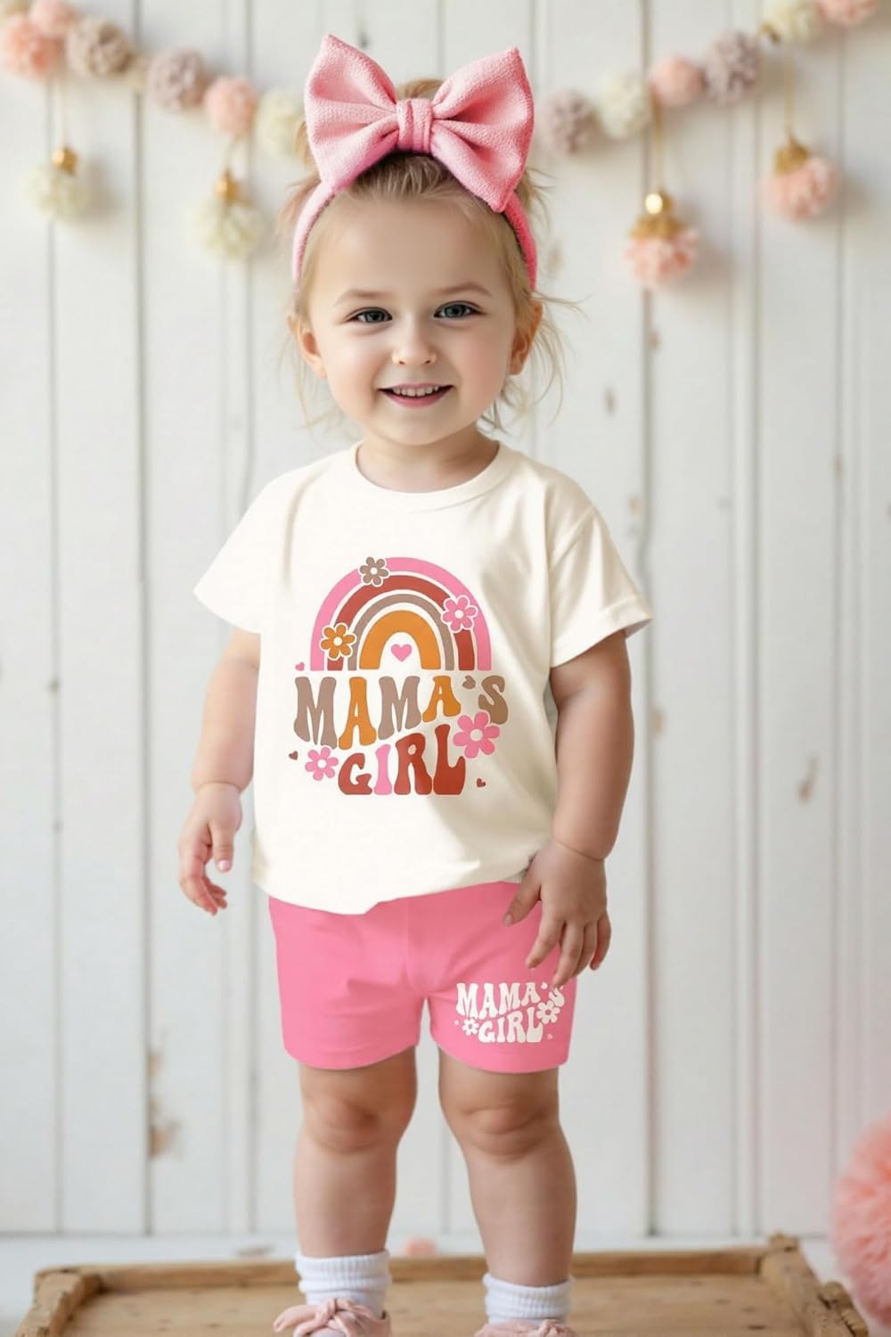 Infant Toddler Baby Girl Clothes Outfits,2 Pieces Cute Summer Short Sleeves T-Shirt Tops+Shorts Set 6M-3T image 2