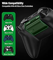 Vista 6 de Cargador recargable de batería con control Xbox One con batería Xbox One Series X de 4 x 1200 mAh, kit de accesorios de carga Xbox para Xbox One