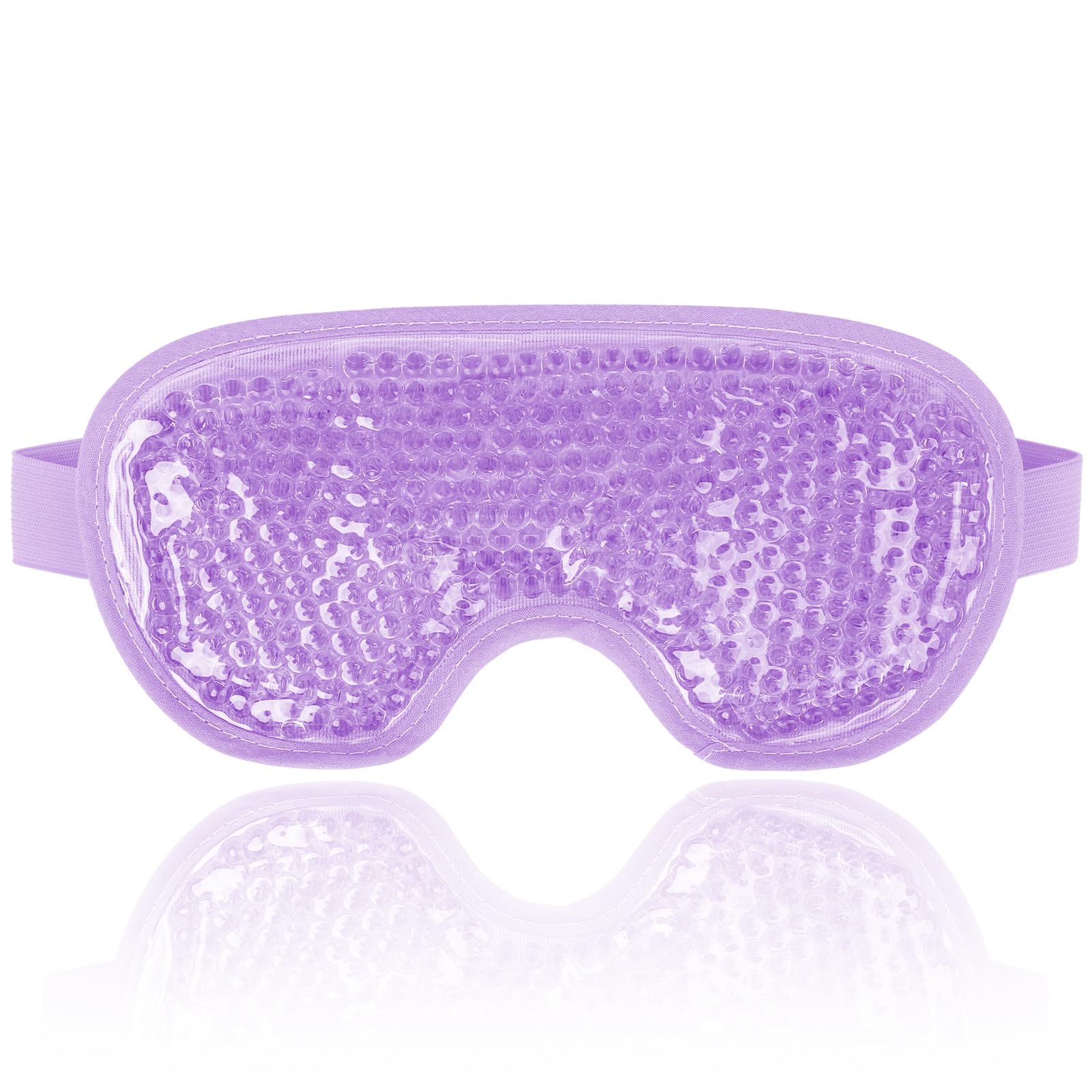 NEWGO Eye Mask, Cooling Mask, Face Cooling Mask for Migraines, Headaches, Swollen, Tired Eyes, Dark Circles, Sinus Pain, Ice Eye Mask (Purple)