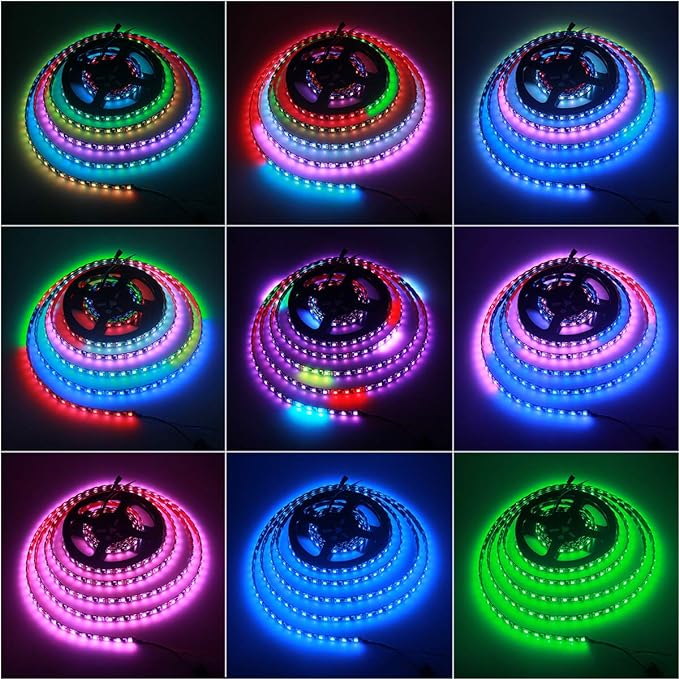 Tira LED RGB ALITOVE WS2811 5m 300 LEDs IP65 miniatura 6
