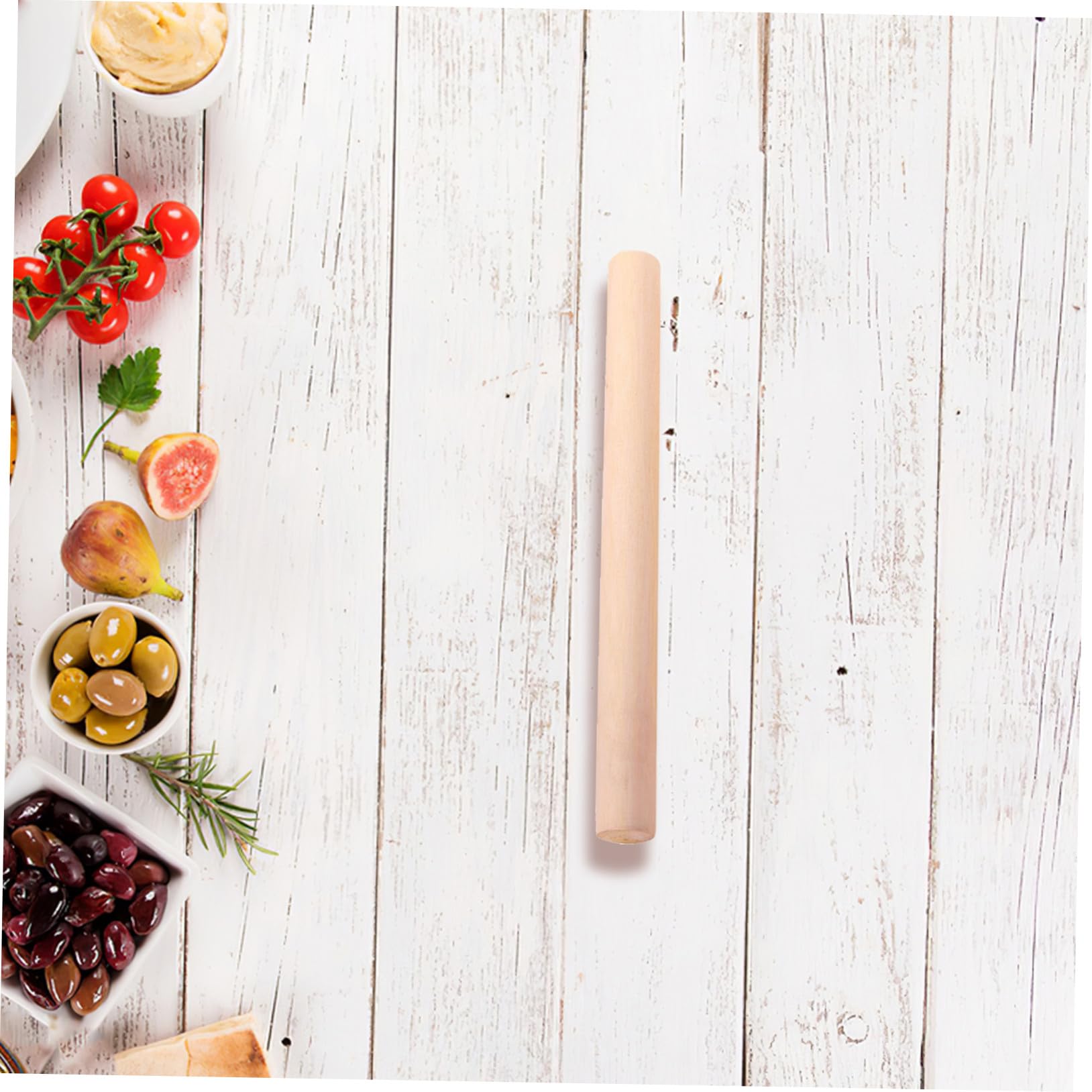 Rodillo de Madera Antiadherente para Amasar Masa, 10 Piezas, Superficie Natural, Herramienta para Hornear, Adecuado para Repostería y Pizza en Cocina Doméstica