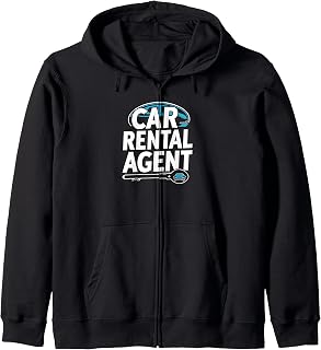 Car Rental Agent Renting Cars Agency Employee Marketing Zip Hoodie