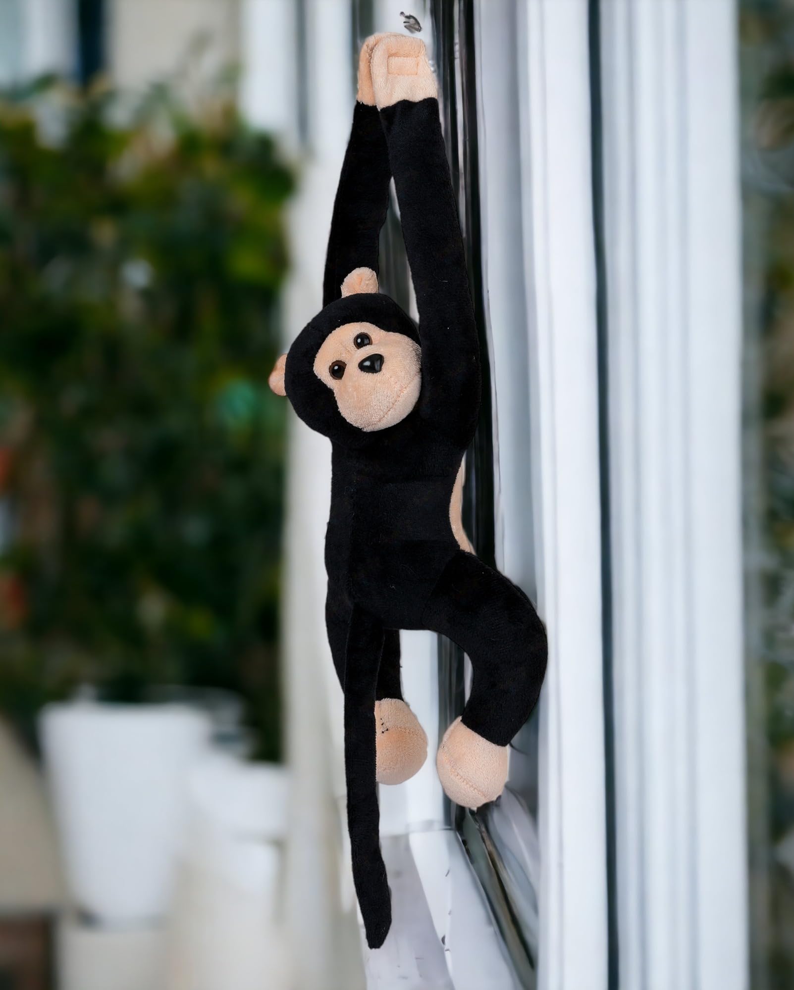 BEAU STUTI Hanging Monkey Stuffed Animal Plush Toy - Soft, Huggable, and Lightweight Multi-Colour, Perfect for Kids, 45 cm, 110 Grams (Black)