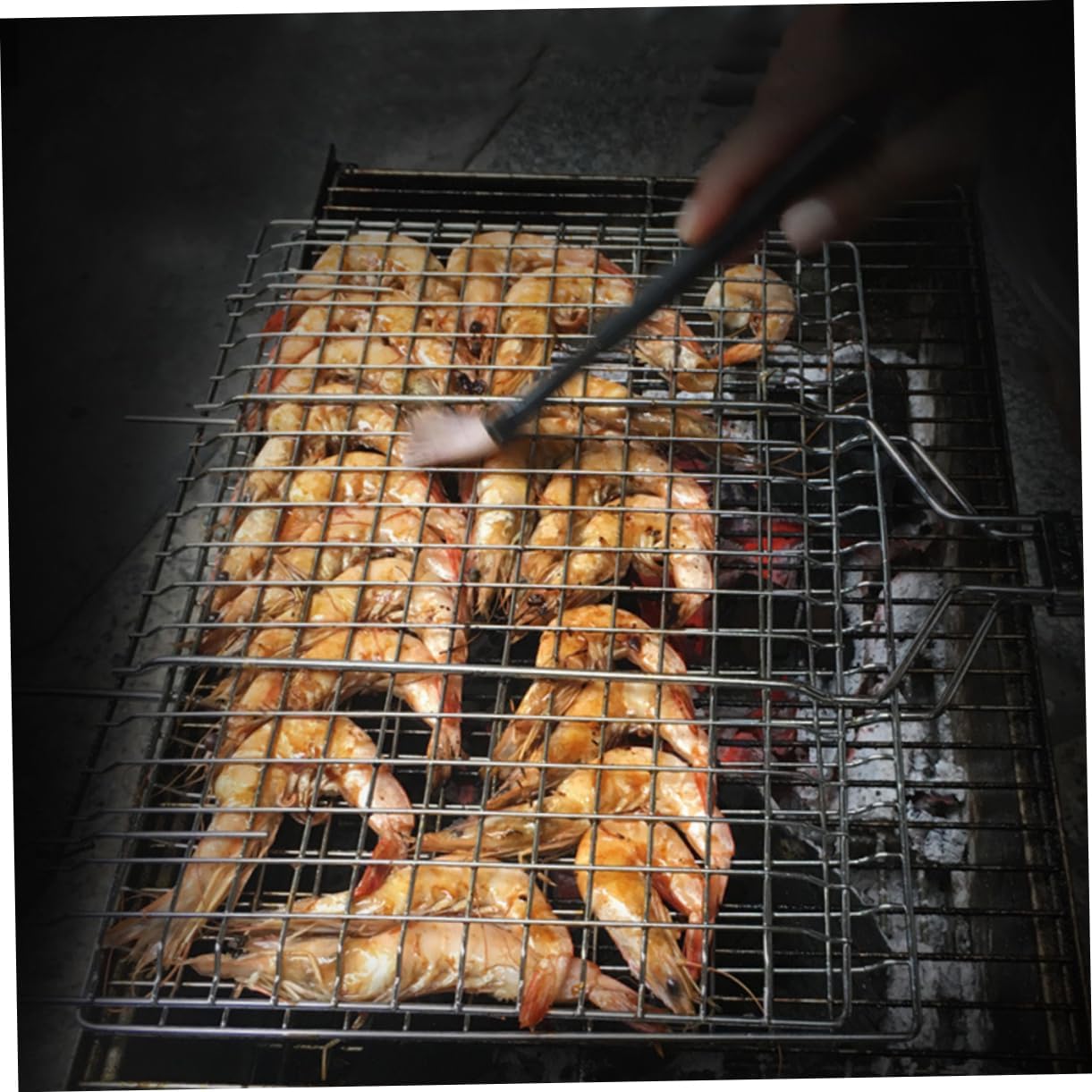 BESPORTBLE Barbecue Net Kitchen Barbecue Grill Basket Fish Grilling Basket Practical Grill Rack Easy to Use for Outdoor Cooking