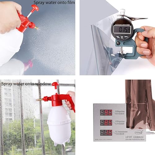 Miniatura 7 de WPCTEV Película de ventana de una vía con espejo Película de privacidad diurna y control de calor Película solar no adhesiva para el hogar y la