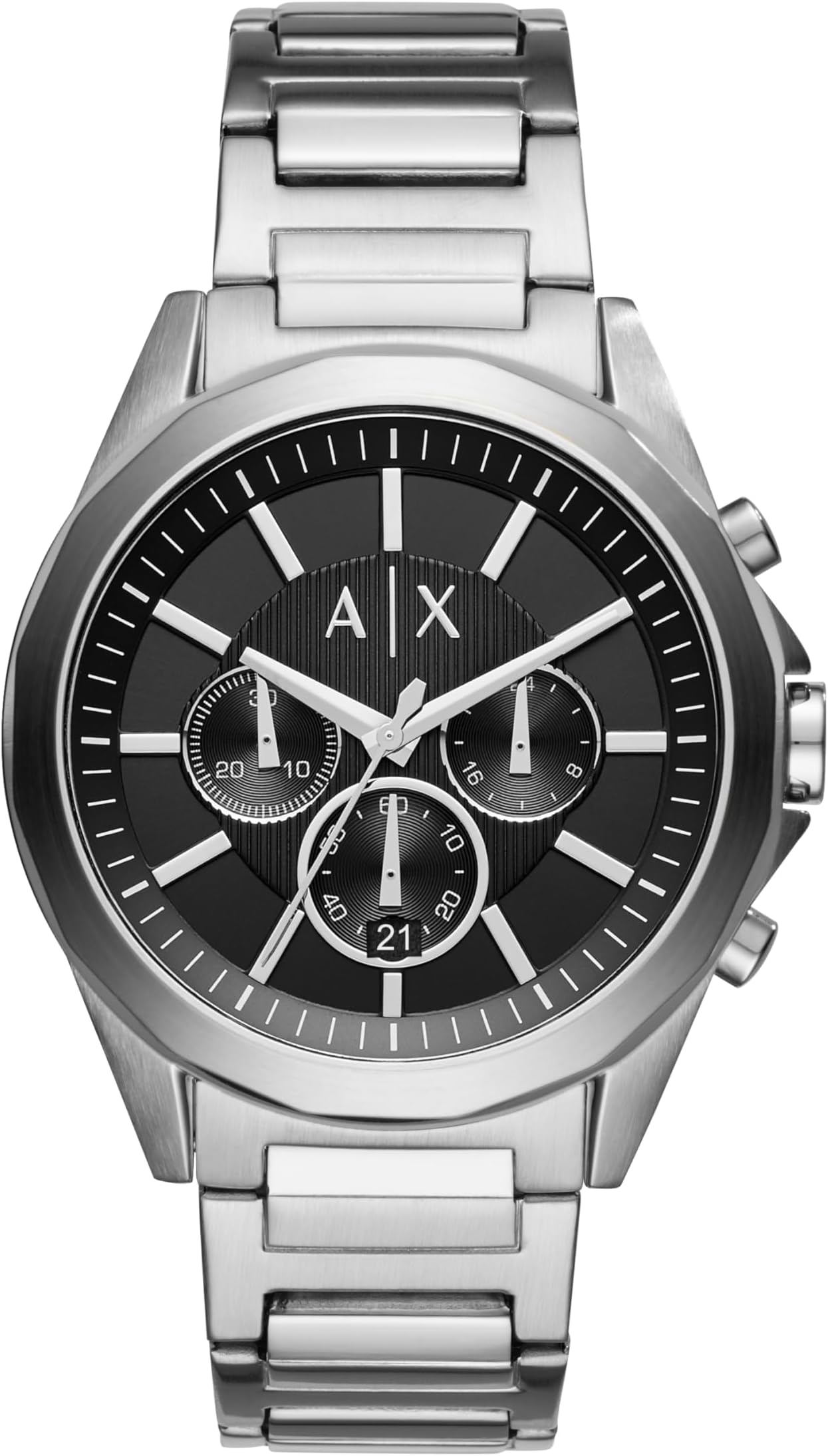 A|X Three-Hand or Chronograph Watch for Men; Men's Watch with Leather, Stainless Steel or Silicone Band