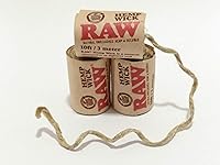 Vista 3 de RAW - Mechas de cáñamo natural sin blanquear y cera de abejas Hempwick rollo de 10 pies (paquete de 3 mechas premium de 10 pies)
