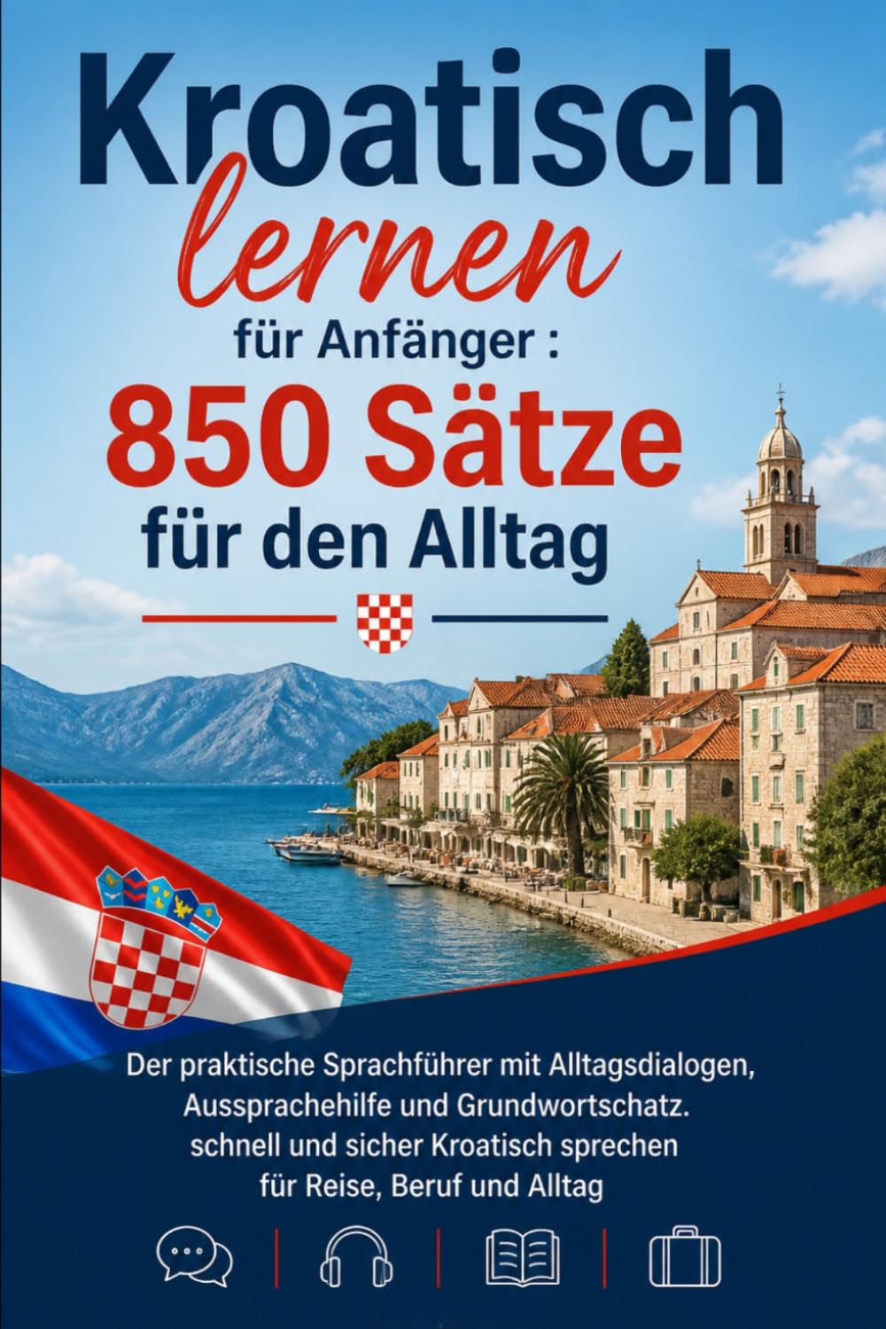 Kroatisch lernen für Anfänger : 850 Sätze für den Alltag: Der praktische Sprachführer mit Alltagsdialogen, Aussprachehilfe und Grundwortschatz. ... sprechen für Reise, Beruf und Alltag