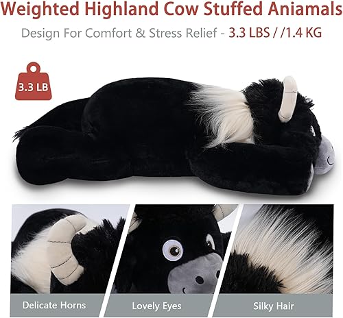 Miniatura 165 de Niuniu Daddy - Peluche con peso de perezoso para la ansiedad, almohada grande de 20 pulgadas para niños y adultos, juguete tierno como regalo