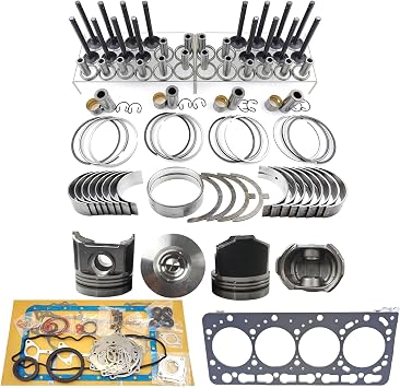 V3300 Engine Overhaul Rebuild Kit No cylinder liner 16 valves Piston height 91.5mm Combustion Chamber 56mm For Kubota V3300 V3300-DI Engine M6800 M8200 M9000 Tractor Bobcat S250 1C050-21112