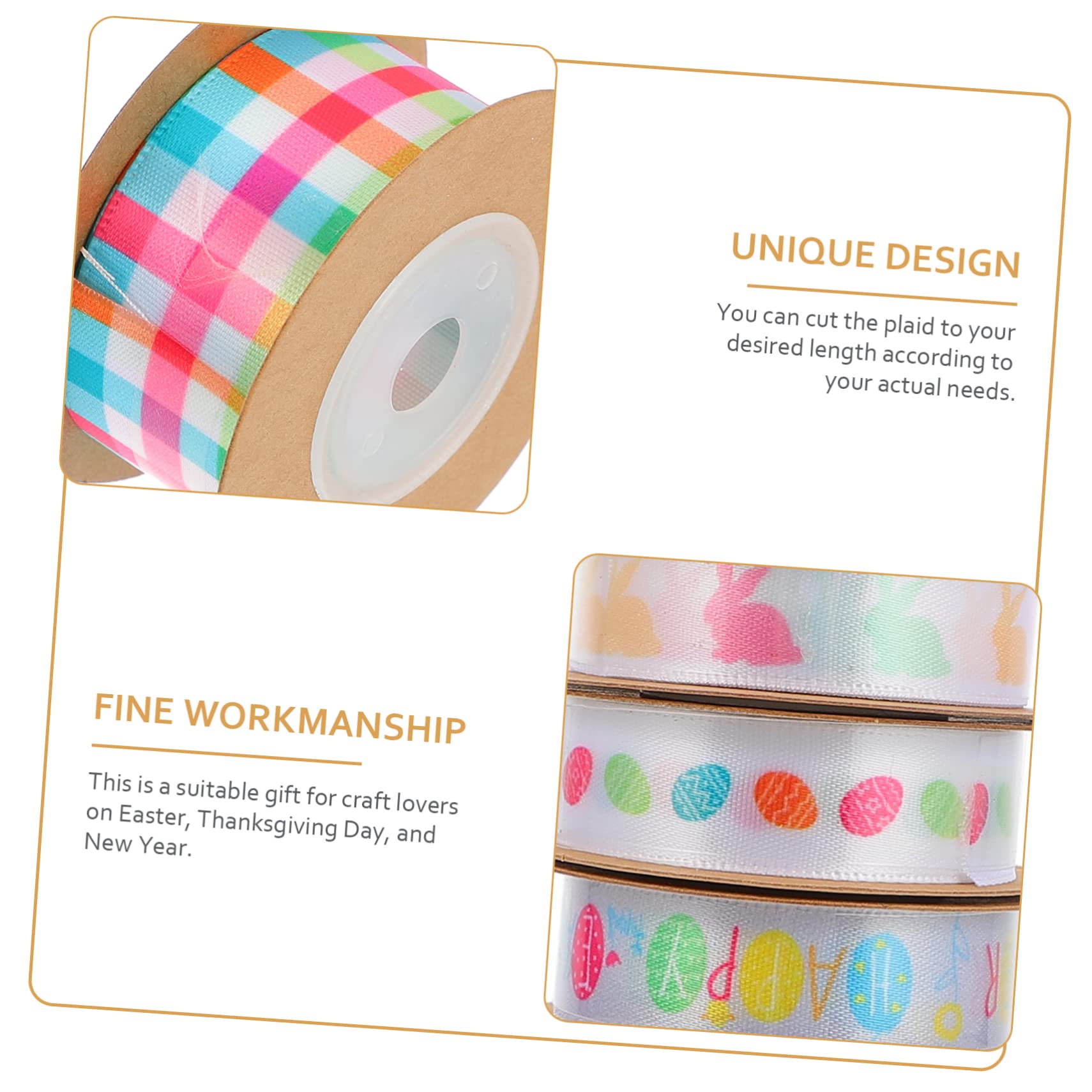 SHINEOFI 16rollen -ribbons Mit Hasen-design Dekorative Geschenkbänder Für Bastelprojekte Und Verpackungen Für Ostern Und Festliche Anlässe