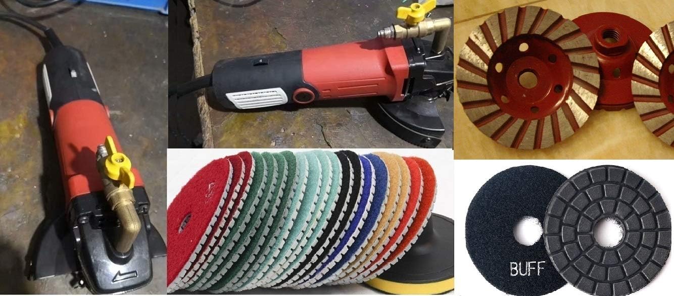 Stone Concrete wet Polisher Grinder 48 Polish Pad 2 Grinding Cup wheel granite marble renew travertine floor tile repair countertop refinishing