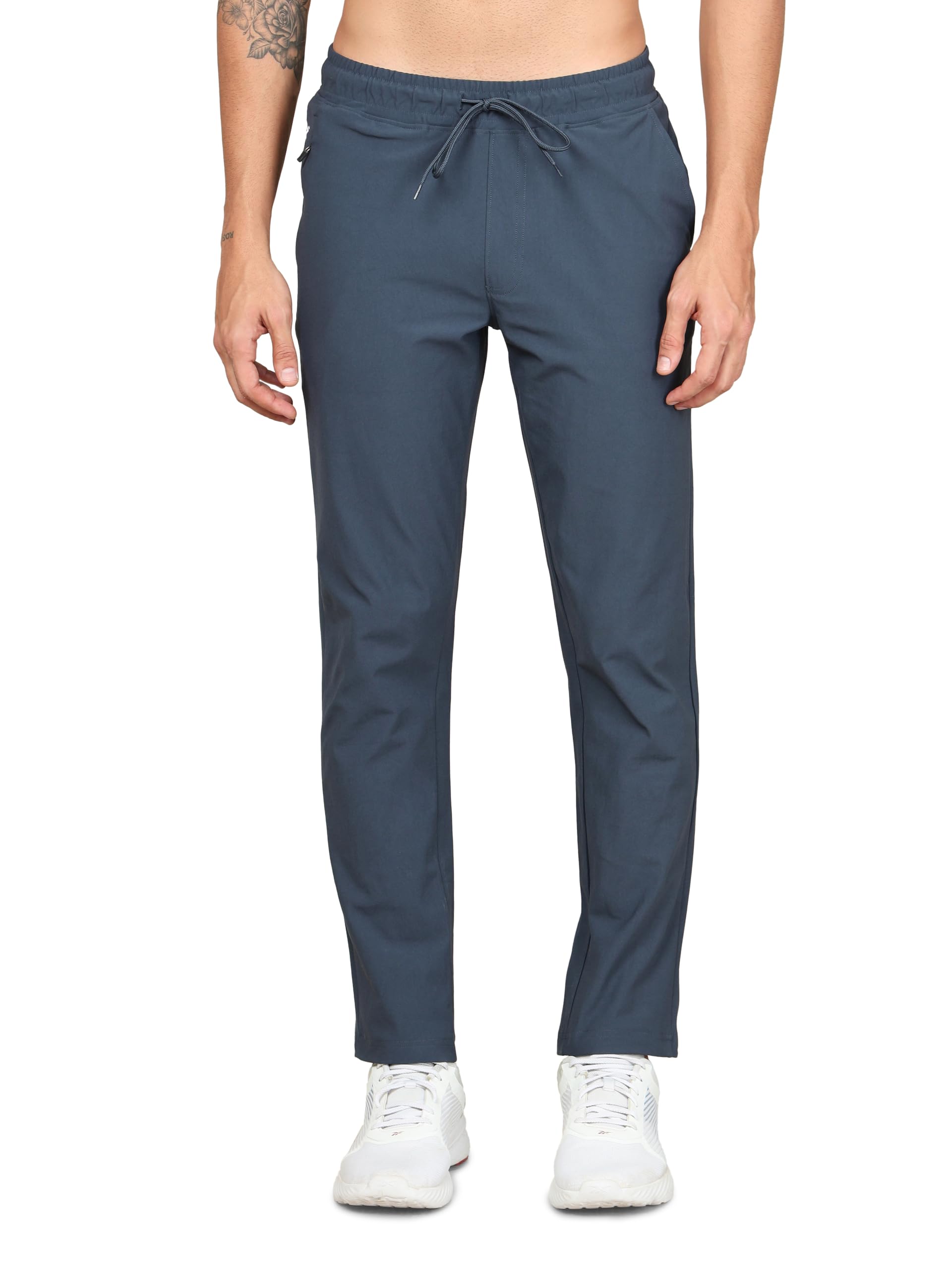 TECHNOSPORT Men's Slim Fit Mid Rise Active Track Pant - (MPOR85-P) Pack of 1