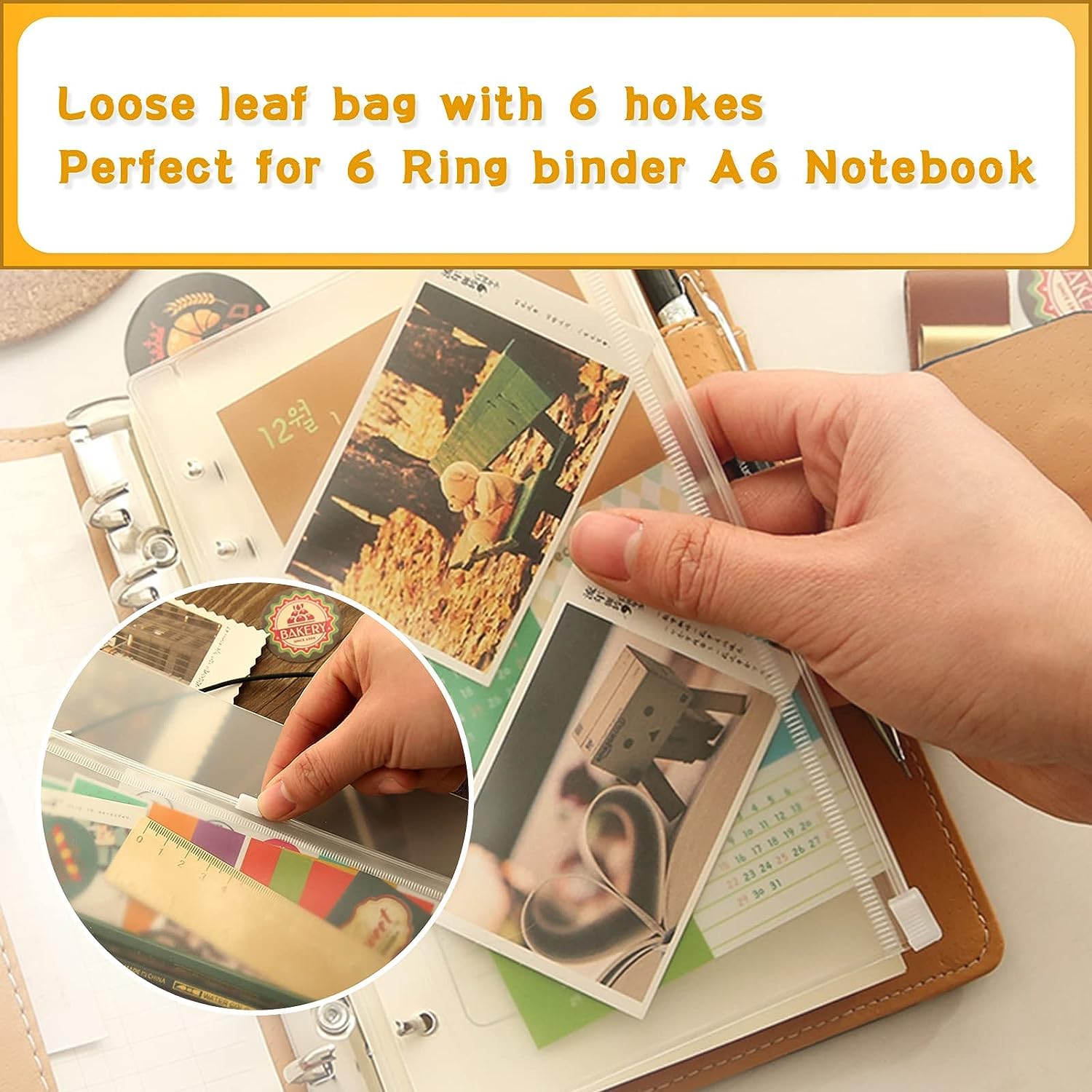 20 Pochettes Classeur A6 Transparentes PVC - Pages Insertion Imperméables