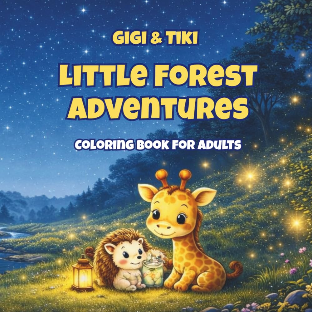 Gigi & Tiki: Little Forest Adventures: Cute Cozy Scenes with Gigi the Giraffe and Tiki the Hedgehog for Relaxation and Stress Relief