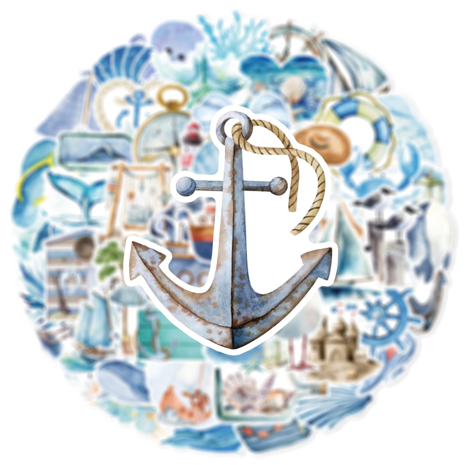 Vinyl Wall Decal Dolphins Lighthouse Ocean Marine Nautical Sea Sticker