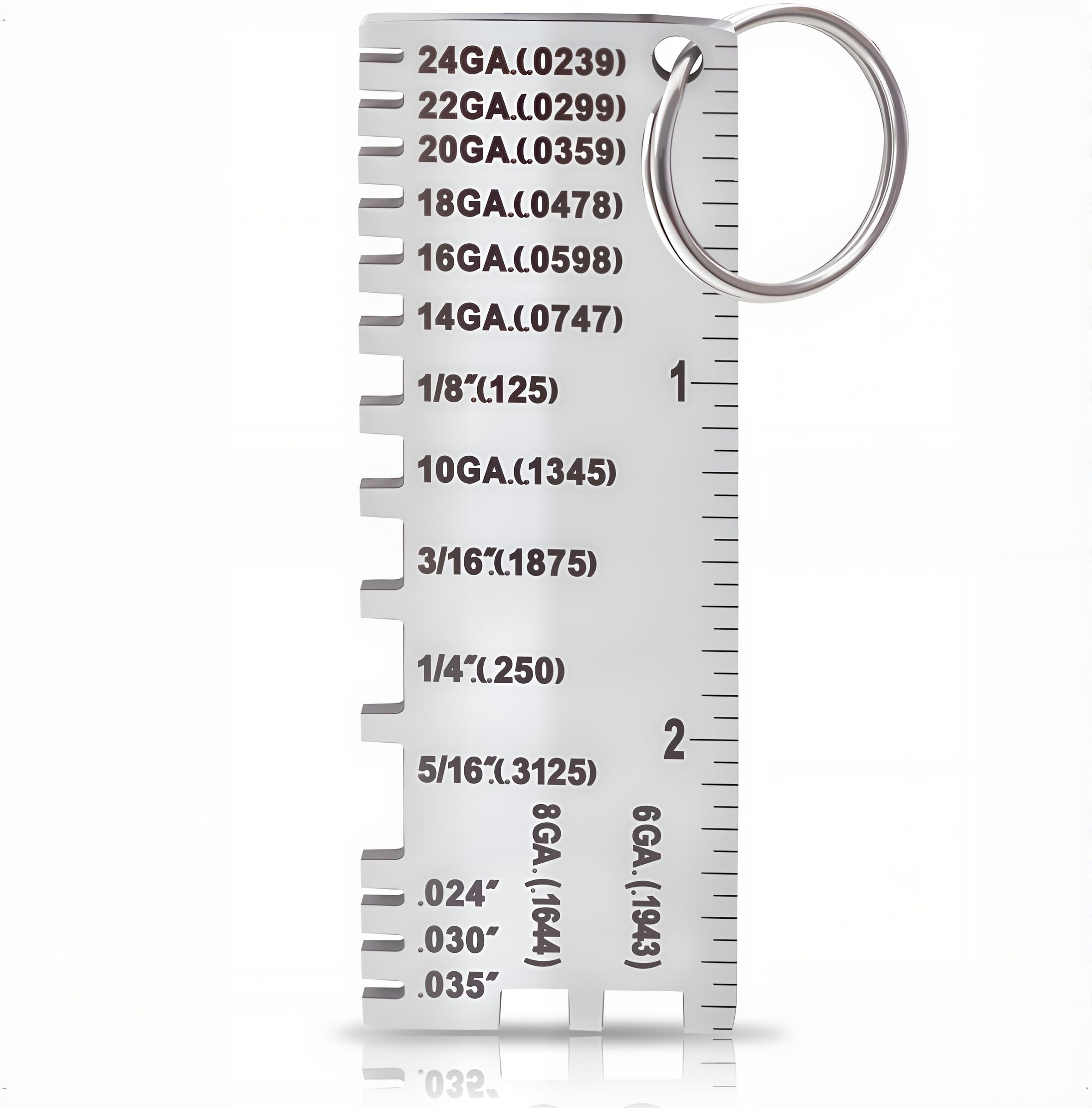 Wire/Metal Sheet Thickness Gauge 229895 Welding Gage Plated Size Inspection Tool [NOT Cheap Stamping Version]