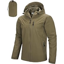 Men's Packable Rain Jacket Waterproof Raincoat with Hood
