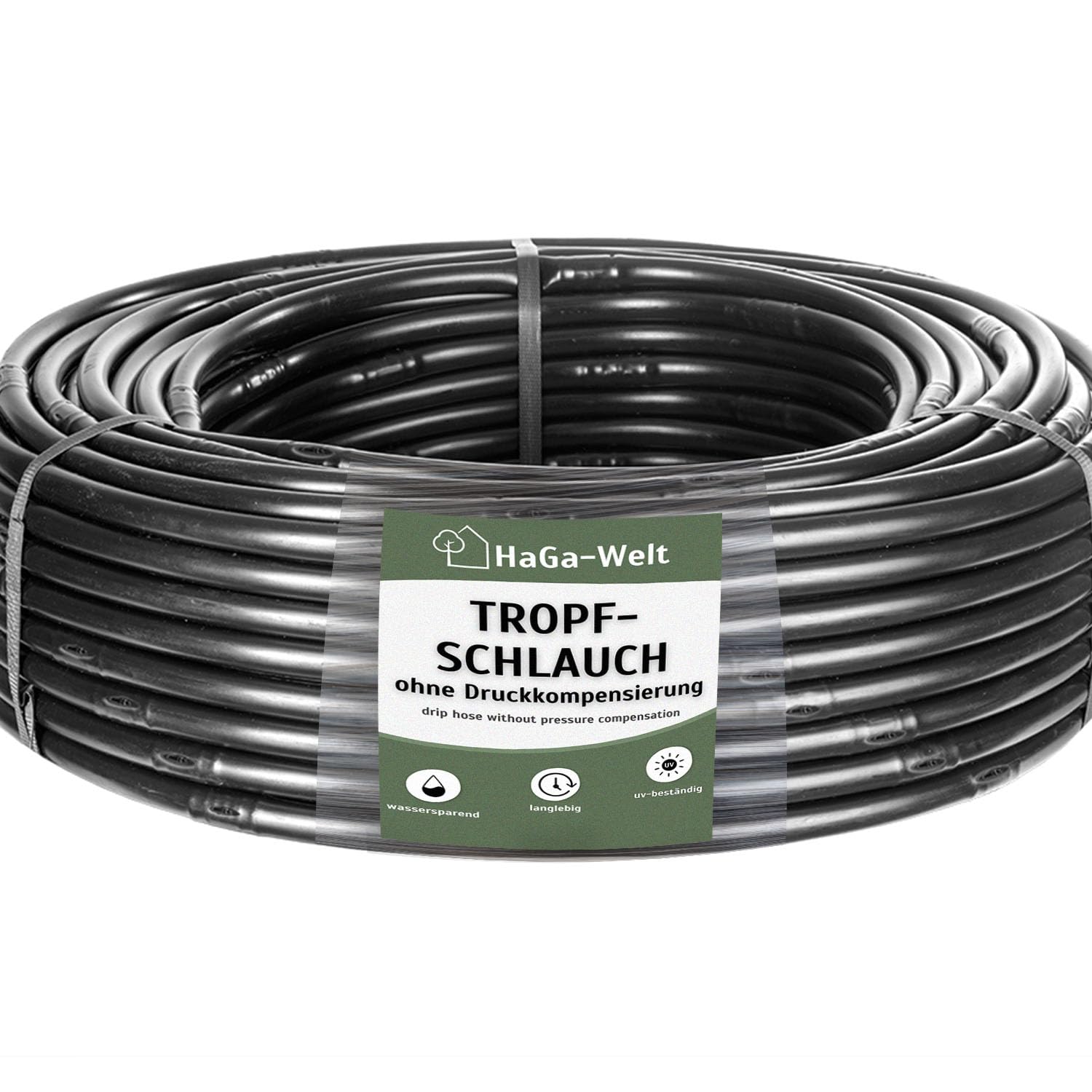 HaGa® Zestaw do nawadniania - 50 metrów wąż ociekowy 16 mm bez kompensacji ciśnienia wraz z akcesoriami - wąż perłowy nawadnianie ogrodu