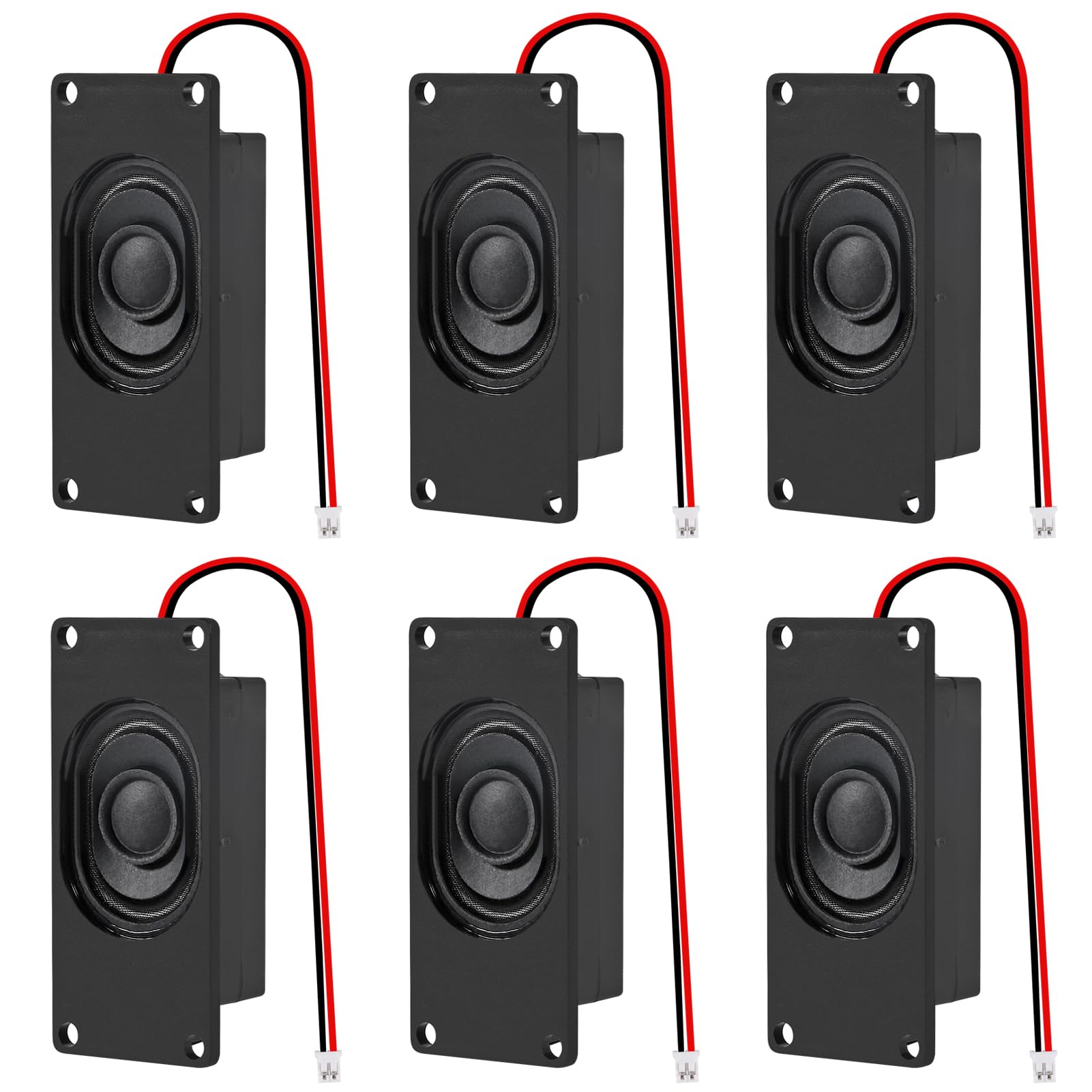 AITIAO 6pcs Speaker 3 Watt 8 Ohm Mini Speaker 8ohm 3w Loundspeaker Micro Speaker with JST-PH2.0 Interface for Small Electronic Projects 3.3V 5V