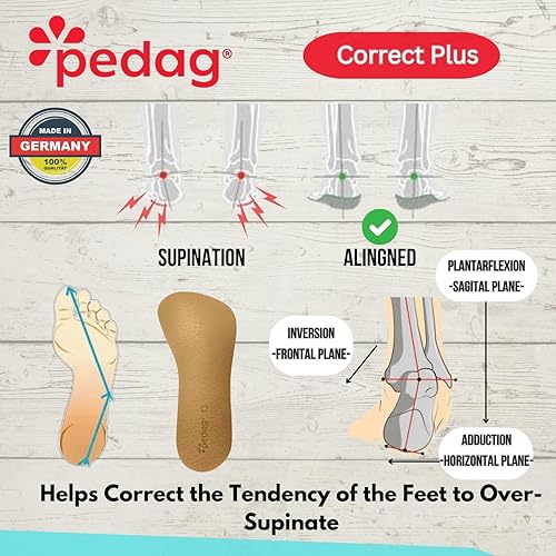 Miniatura 3 de pedag Correct Plus  Cuña alemana de 34 de longitud hecha a mano para sobresupinadores  Plantilla ortopédica de goma superior de cuero curtido