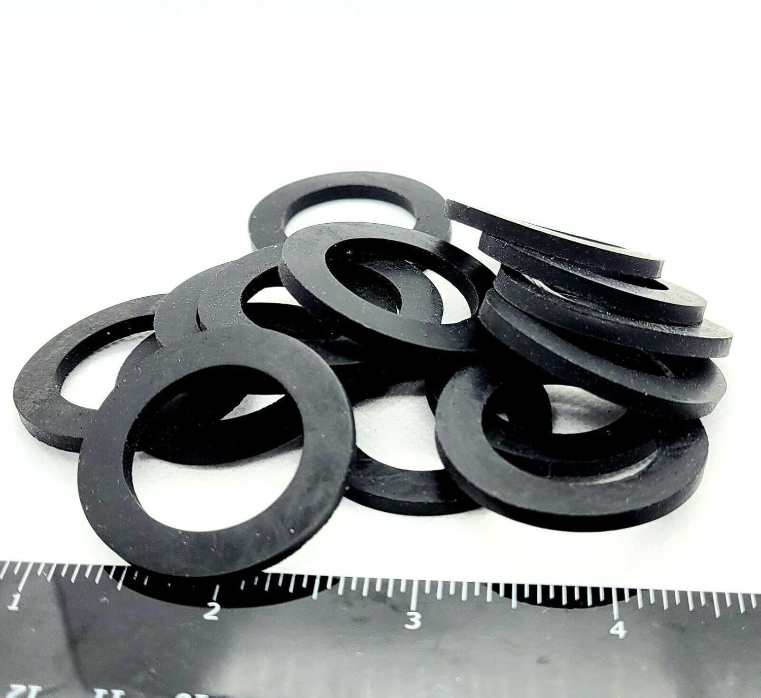1" ID Rubber Flat Washers 1 1/2" OD x 1/8" Thick EPDM Gasket Spacers for Plumbing, HVAC, Electric Motors, Compressors, Vibration Damper Seal (48)