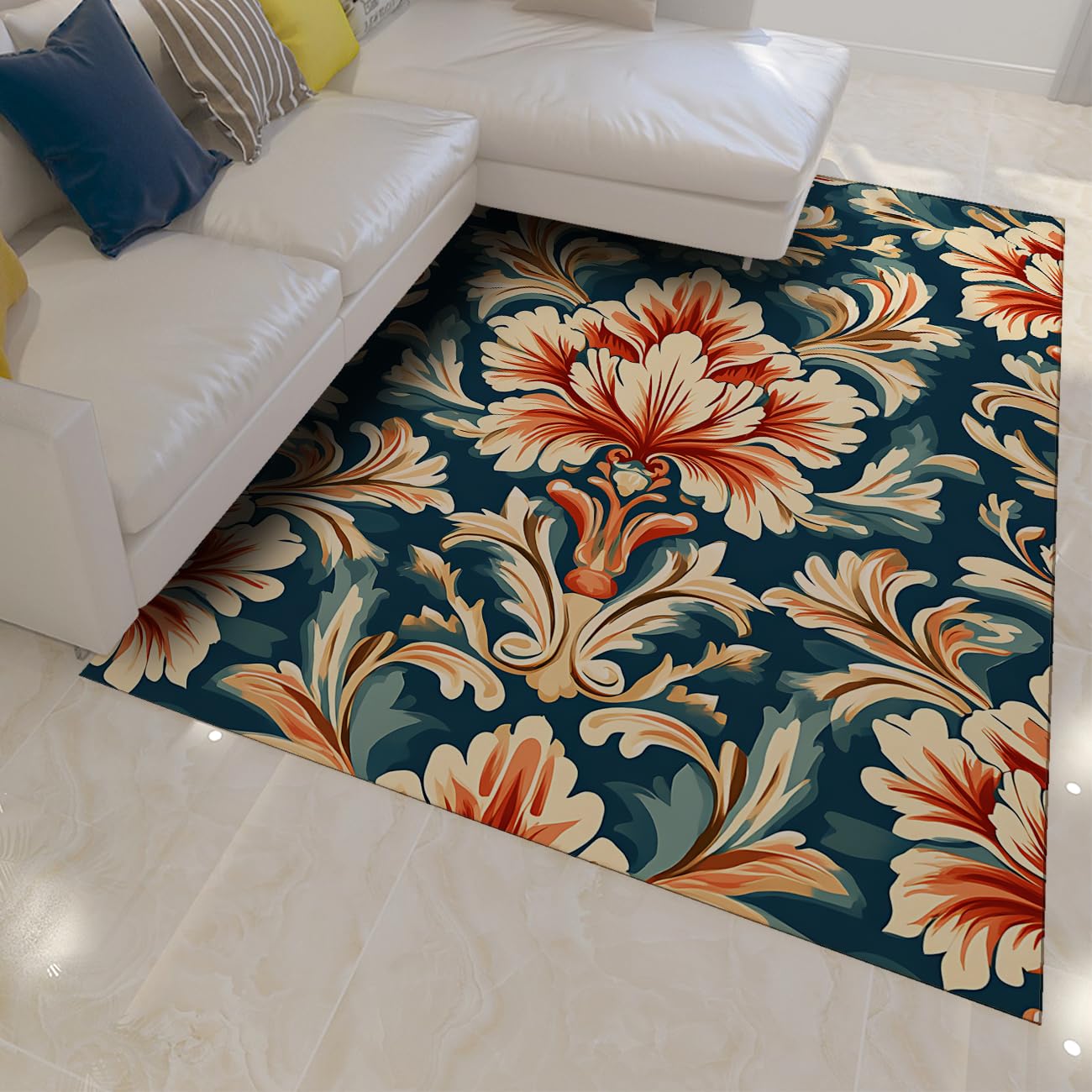 Tapis cuisine bohème lavable et doux pour la maison