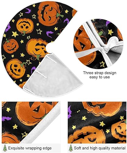 Miniatura 2 de Halloween Pumpkins Festive Christmas Tree Base Skirt, Christmas Tree Floor Decor, Christmas Tree Skirt Machine Washable, Tree Skirt for 3ft Tree