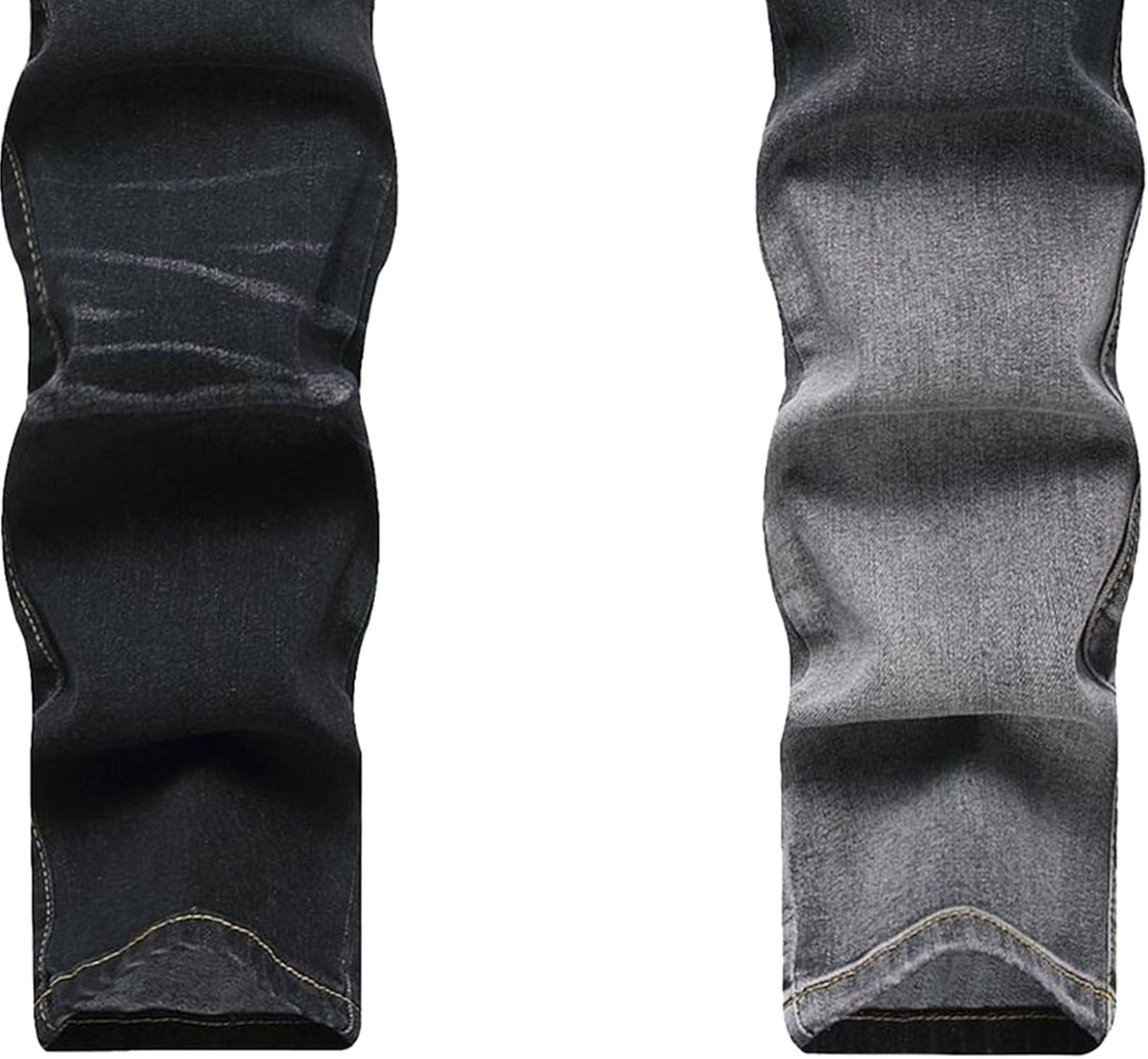 Color Block Straight Jeans for Men Fashion Street Punk Style Denim Pants Y2K Slim Fit Denim Trousers Streetwear