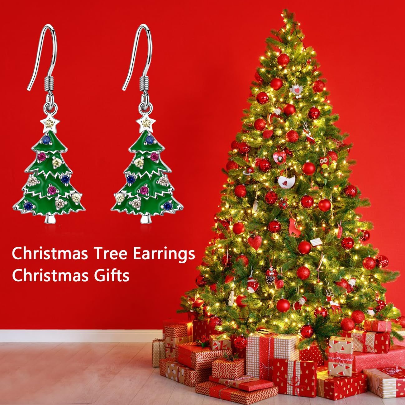 Santa & Reindeer Earrings - Snowman Dangle Drop Earrings in Sterling Silver for Christmas Party Gifts - Image 6