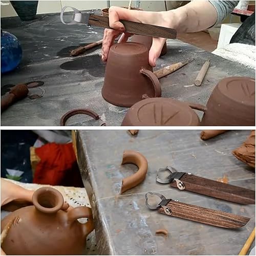 Miniatura 4 de Rascador de esculturas de cerámica para mango de taza de tetera, raspador de arcilla de cerámica, mango de vaso, escultura de arcilla para taza de