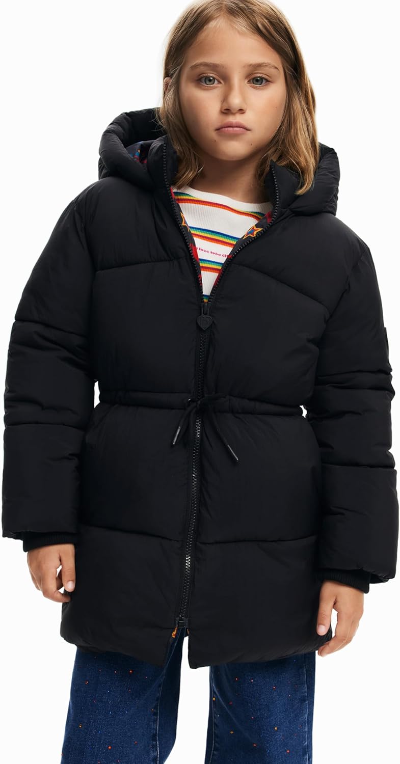 Desigual girls Girl Woven Padded Long Overcoat