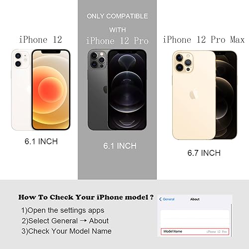 Miniatura 5 de Funda para iPhone 12 Pro, bonita funda delgada de poliuretano termoplástico (TPU) protectora a prueba de golpes para cámara de 6.1 pulgadas, diseño