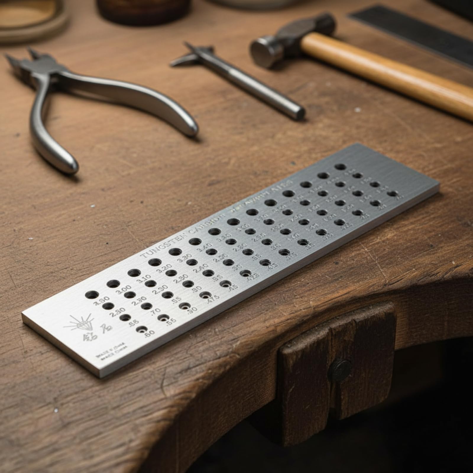 Piastra di Trafilatura Robusta Utensile | Resistente All'usura, Professionale, Piastra di Trafilatura con, per Laboratorio, Orafi, 7.1-9.0