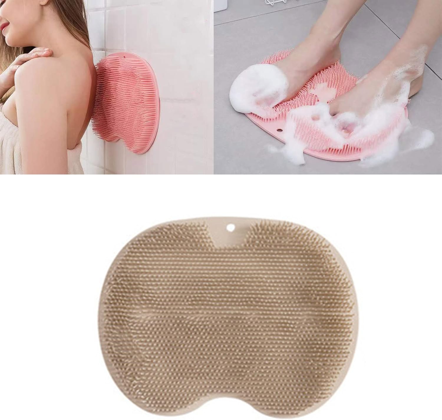 TOKZON Lazy Silicone Bath Massage Cushion with Suction Cup