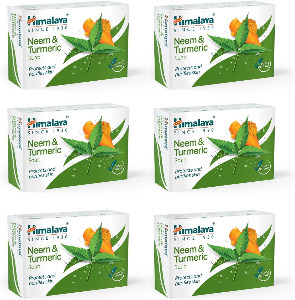 Herbals Neem And Turmeric Soap, 125g (Pack Of 6)