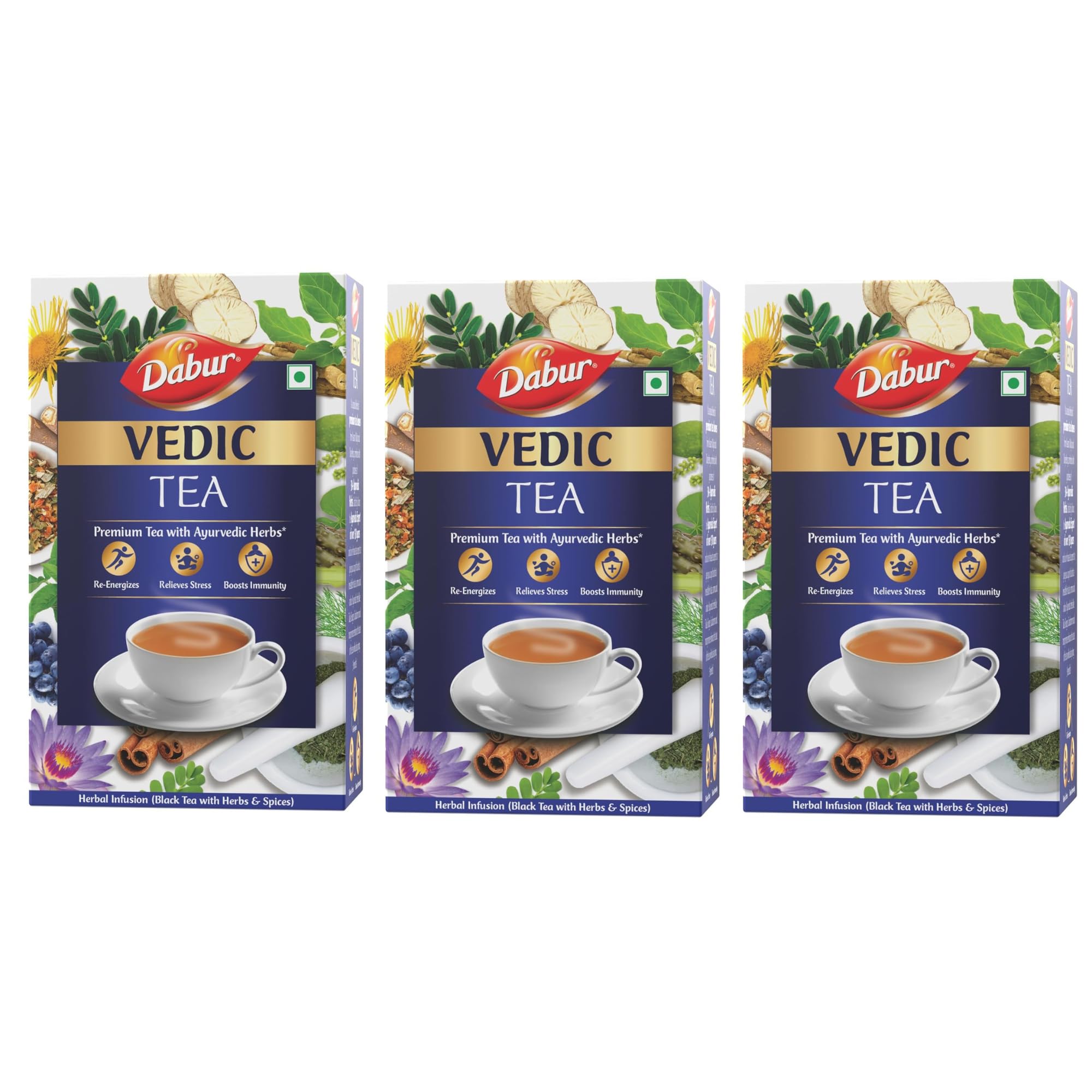 Dabur Vedic Tea - 250 Grams x Pack of 3 (Black Tea) | Handpicked from Assam, Nilgiri & Darjeeling | Soulful Aroma & Rich Taste | Premium Tea (B0DDQ9LJTW) Amazon Price History, Amazon Price Tracker