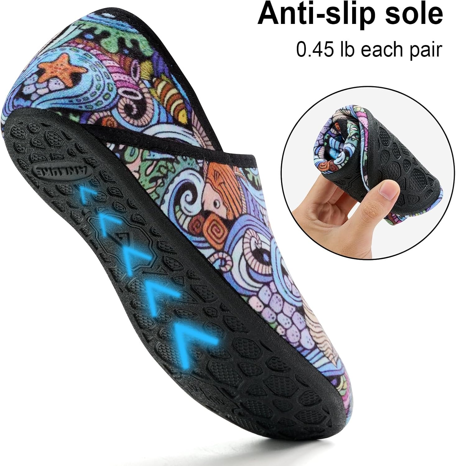 ANLUKE Slipper for Women Men Slipper Socks Fuzzy House Shoes Rubber Sole Slip On Soft-Lightweight Non Slip Indoor/Outdoor - Image 5