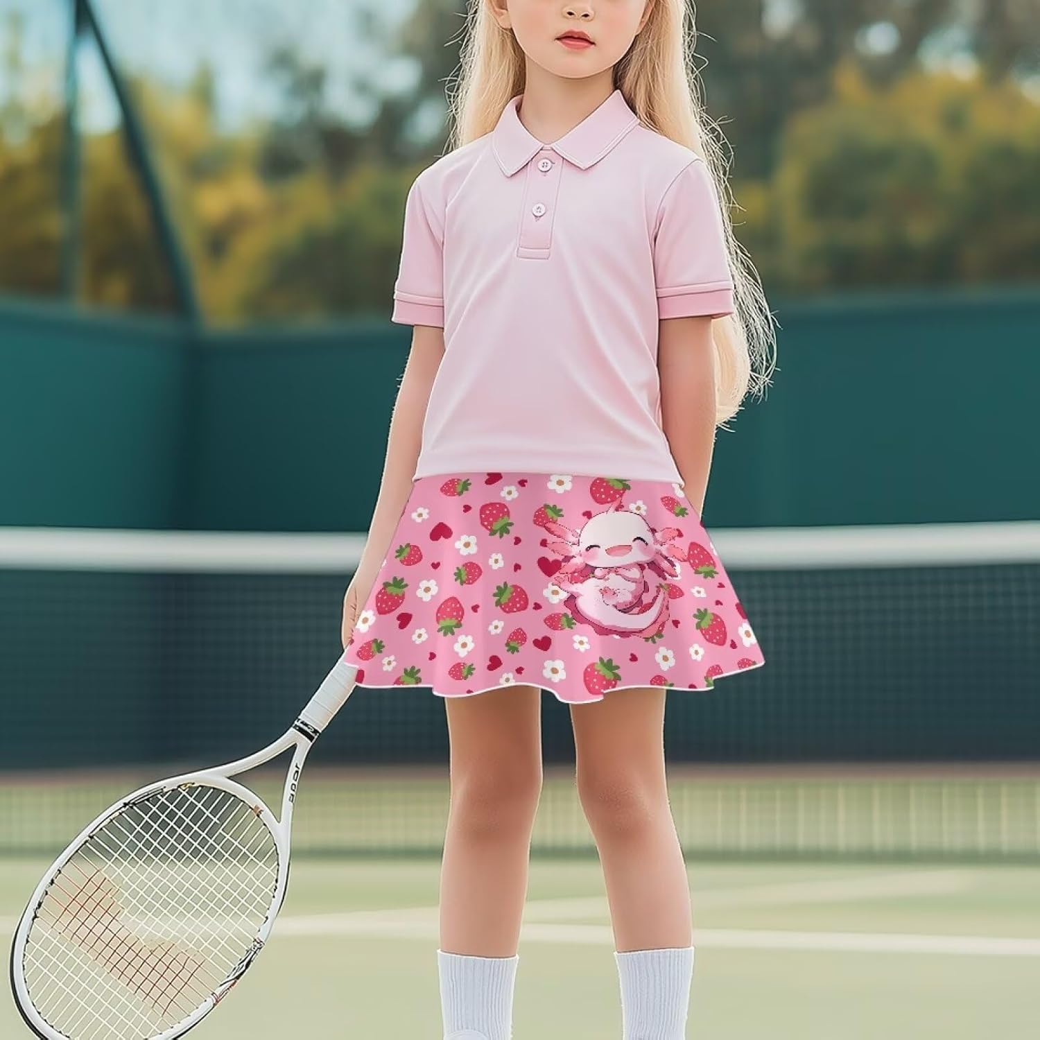 Girls Athletic Skort with Pocket 5-14 Years Sports Skirt Casual Daily Wear Outdoor Activities