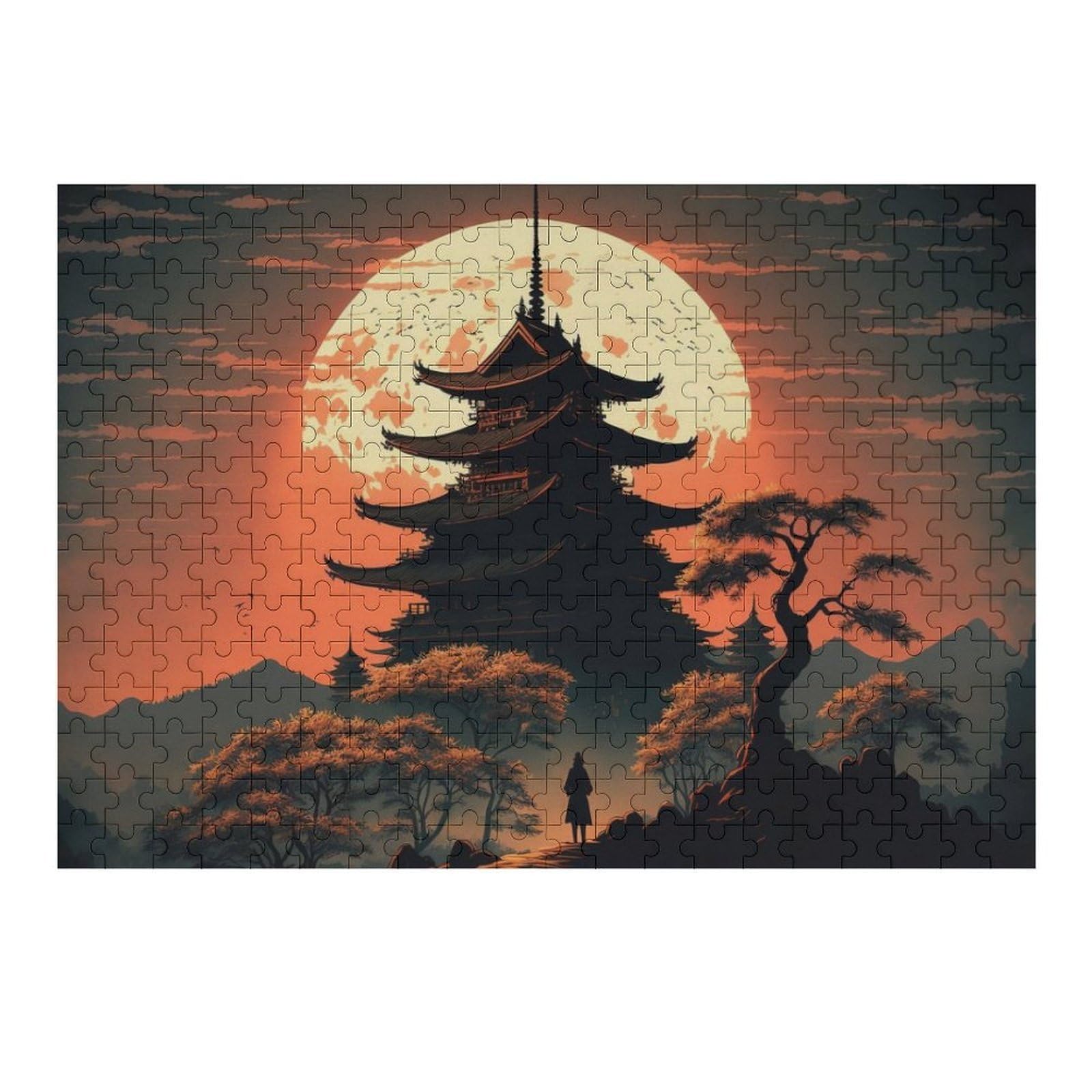Jigsaw Puzzles 1000pcs(38x26cm) for Adults Japanese Landscape Jigsaw Puzzle Brain Teaser Game Hand Speed Race Stress Reduction Gifts 1000pcs(38x26cm)