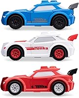 Vista 3 de Tonka, paquete de 3 autos deportivos– hechos con plástico resistente, con motor de fricción, para niños y niñas, niños pequeños de 3 años
