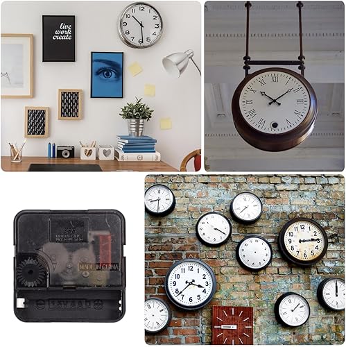 Miniatura 8 de SEWACC Kits de bricolaje Piezas de reloj Mecanismo de reloj de repuesto Mecanismo de movimiento de reloj de repuesto con pilas DIY Reloj de pared