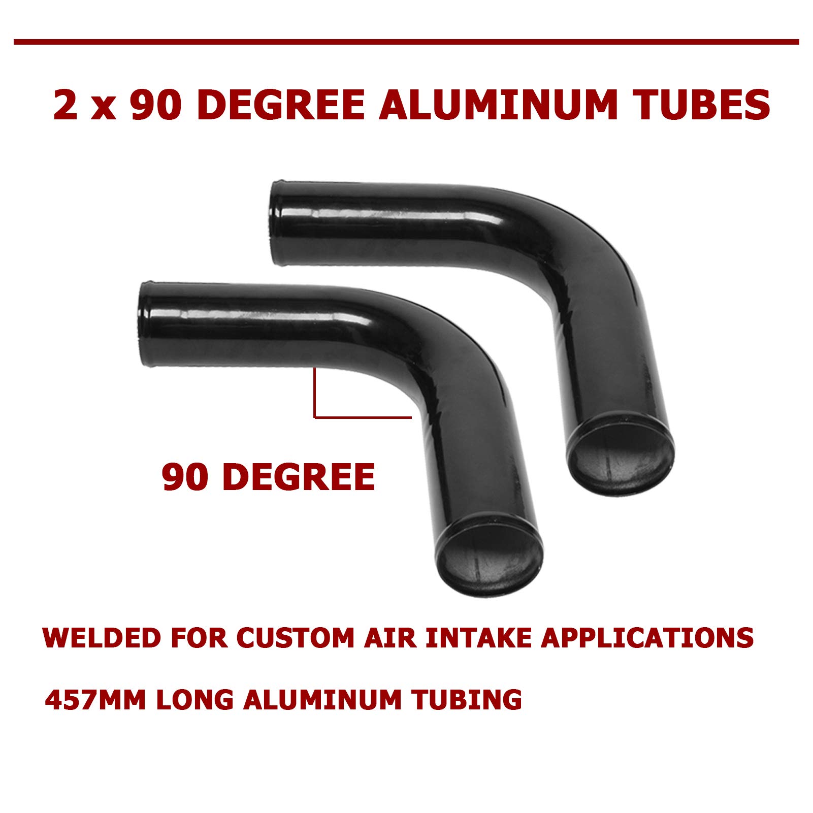 Kit di tubi intercooler universale da 2 pollici in alluminio lucido con tubi in silicone e morsetti a T in acciaio inox, kit fai da te