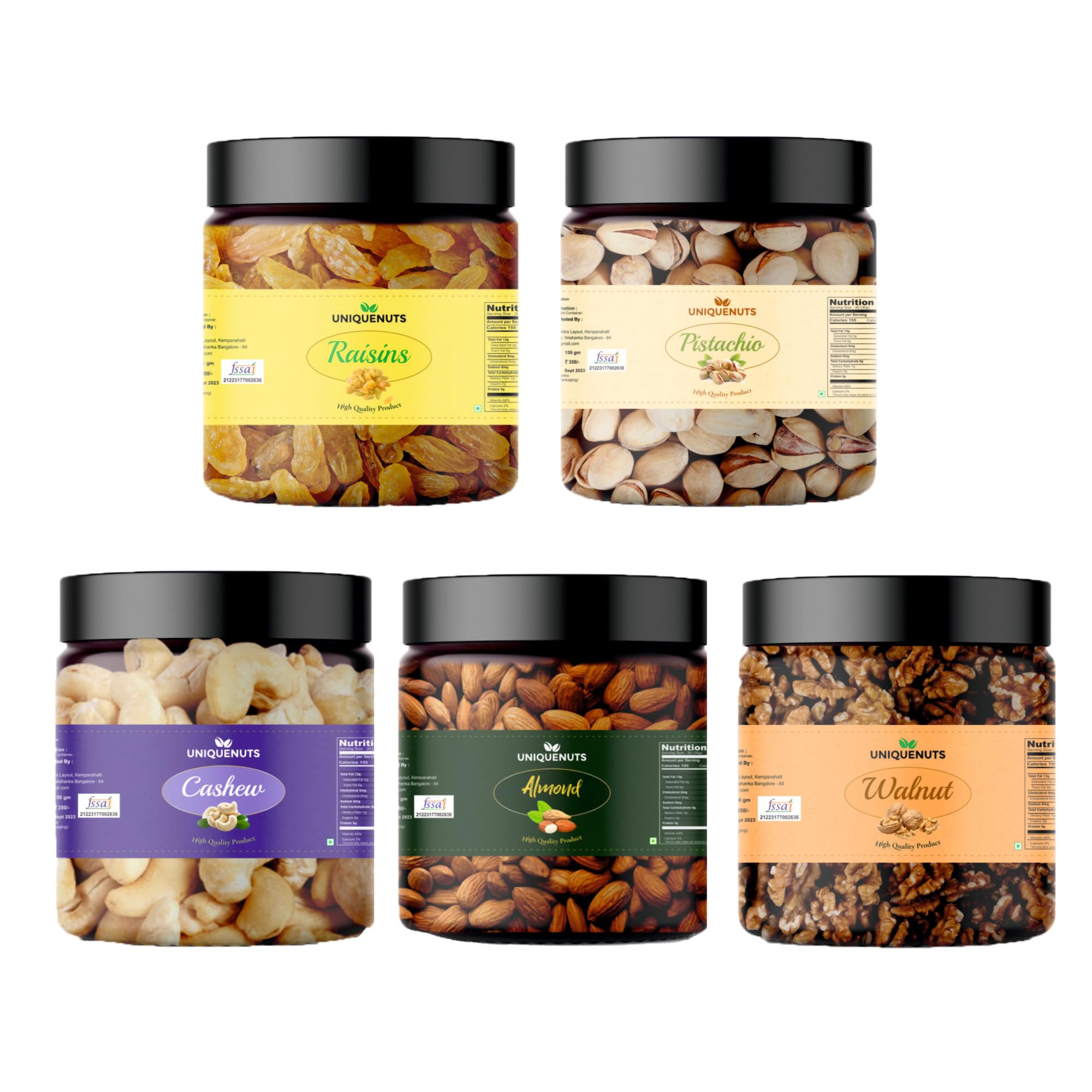 UNIQUE NUTS Dry Fruits Healthy Snack, High in Protein Nuts, Premium Dry Fruits (Raisins-Pistachios-Cashews-Almonds-Walnuts, (500GMX5) 2.5 KG (B0CZ788W3Y) Amazon Price History, Amazon Price Tracker