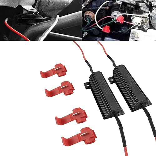 2 resistencias de carga de automóvil, 50 W 6 ohmios, resistentes a prueba de agua de bombillas LED de metal para fijar luces intermitentes disponible en Yaxa Peru